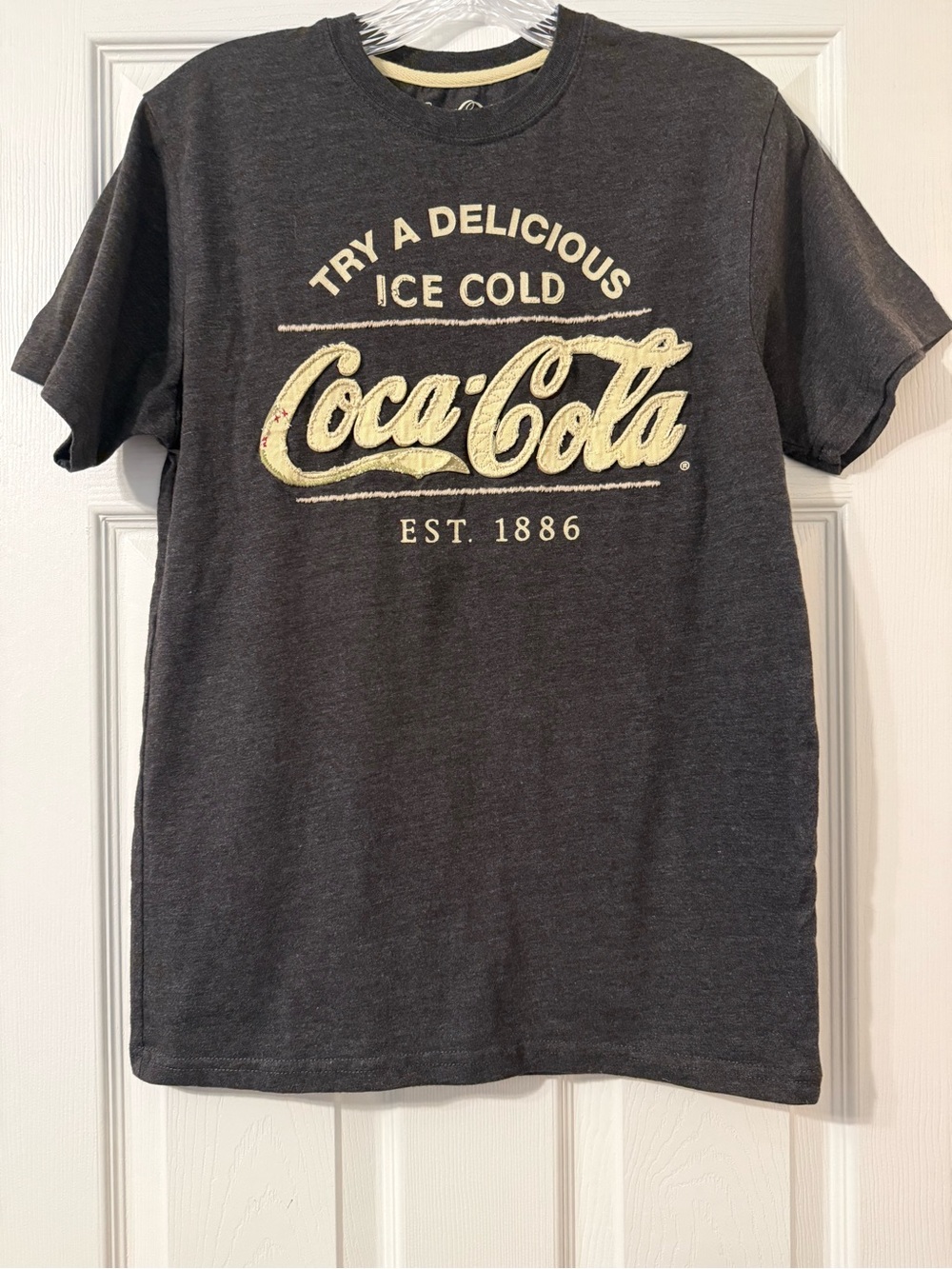 Coca-Cola Dark Gray Tee with Cream Logo